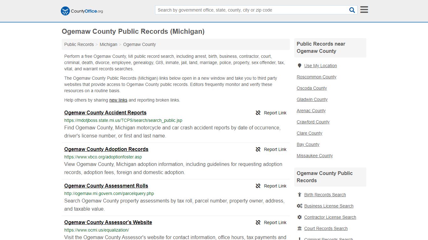 Public Records - Ogemaw County, MI (Business, Criminal ...